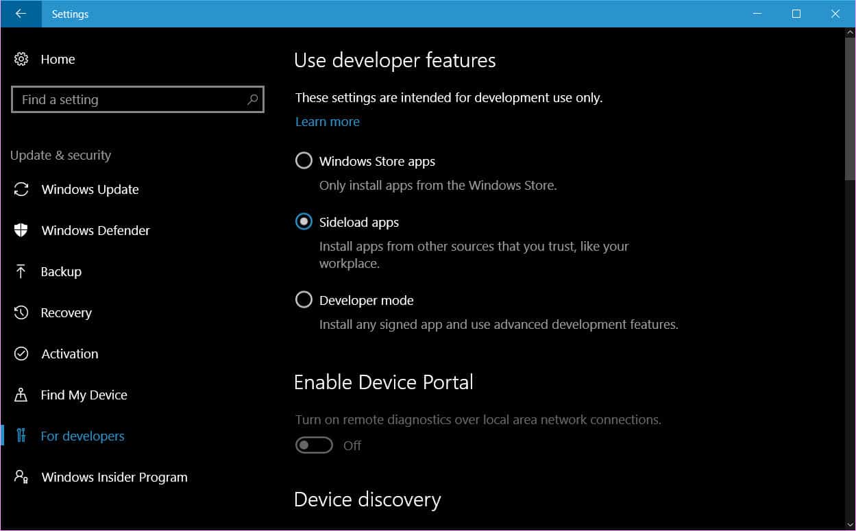 How To: Sideload apps on Windows 10 | FileCluster How Tos