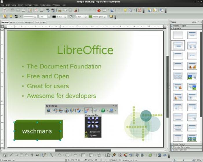 LibreOffice nyíltforrású irodai alkalmazáscsomag fejlesztése