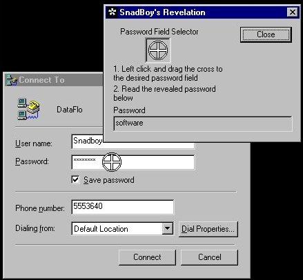 snadboy - reveal password